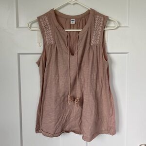 Old Navy Blush Pink Sleeveless Blouse
